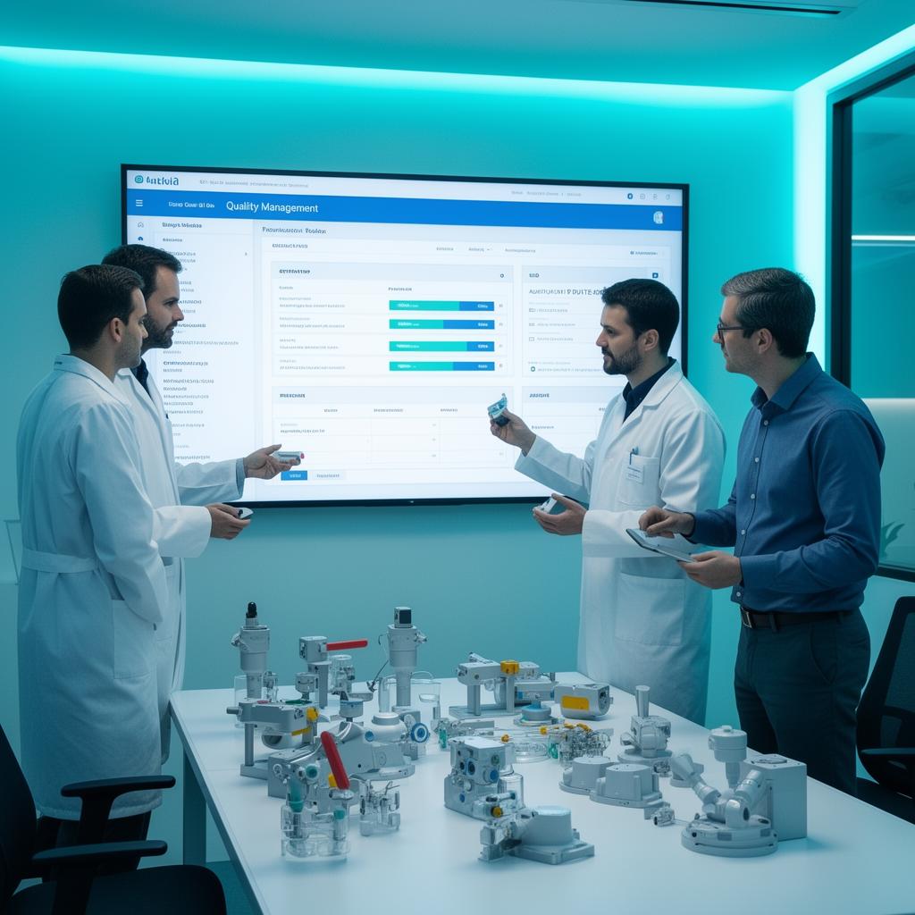 Equipo de calidad revisando dashboard de gestión
